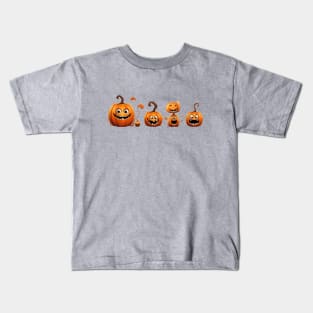 Spooky Halloween Pumpkin Family Kids T-Shirt